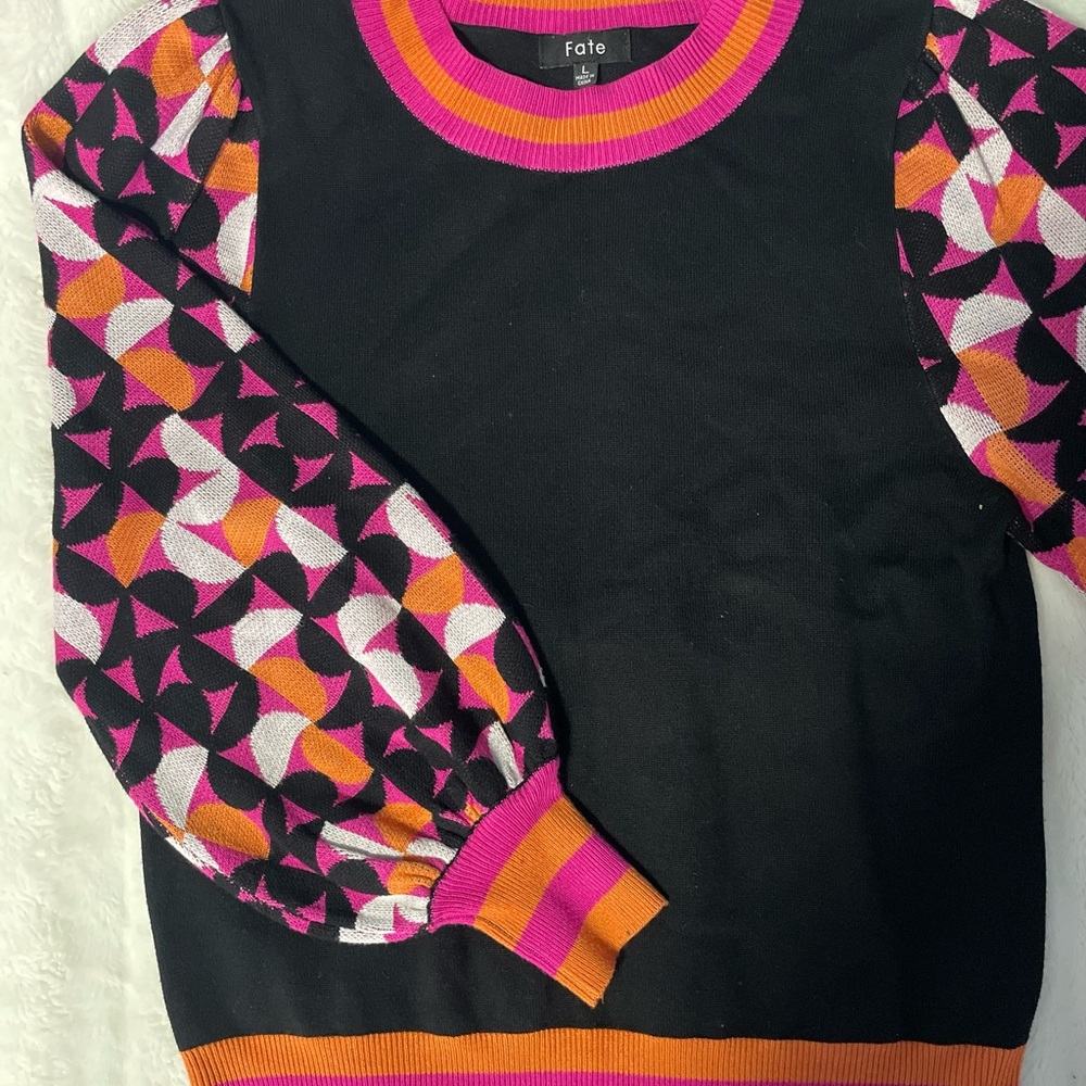 Fate Women's Sweater - Black, Pink, Orange